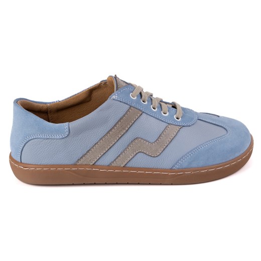 Buty barefoot damskie skórzane Olivier Eliza niebieskie ze sklepu ButyModne.pl w kategorii Półbuty damskie - zdjęcie 183597995