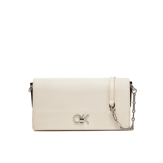 Calvin Klein Torebka K60K612806 Écru ze sklepu MODIVO w kategorii Kopertówki - zdjęcie 183599658