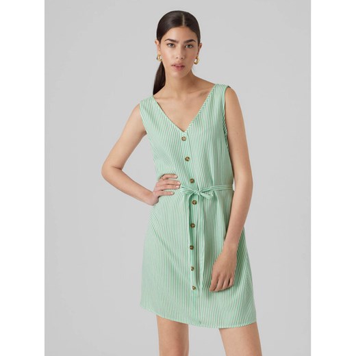 Vero Moda Sukienka letnia Bumpy 10286519 Zielony Regular Fit Vero Moda XL MODIVO