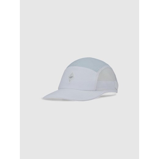 Czapka do biegania uniseks 4F 4FWSS25AFCAU106 - biała ze sklepu Sportstylestory.com w kategorii Czapki z daszkiem męskie - zdjęcie 183600098