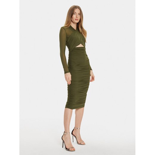 BARDOT Sukienka koktajlowa Aliyah 56305DB Khaki Slim Fit M MODIVO