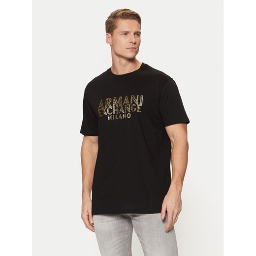 Armani Exchange T-Shirt XM000326 AF10364 UC001 Czarny Regular Fit ze sklepu MODIVO w kategorii T-shirty męskie - zdjęcie 183603007