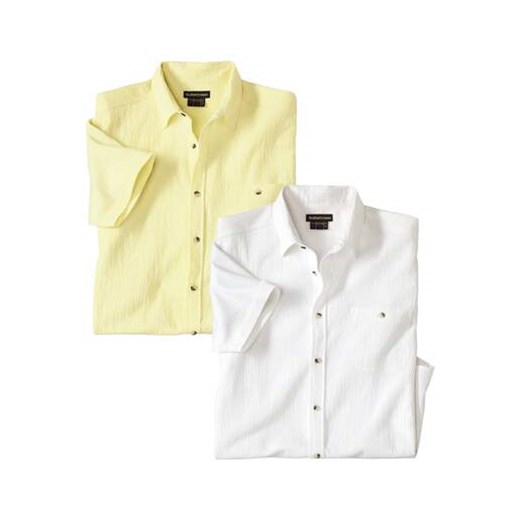 Zestaw 2 koszul z kreponu Atlas For Men L okazja Atlas For Men