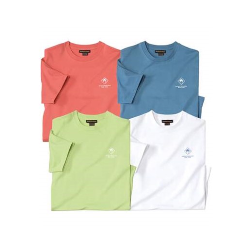 Zestaw 4 bawełnianych koszulek Palm ze sklepu Atlas For Men w kategorii T-shirty męskie - zdjęcie 183604949