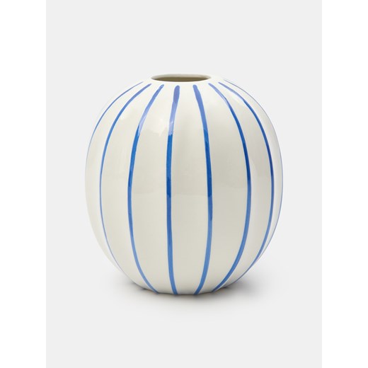 Sinsay - Ceramiczny wazon w pionowe paski - biały Sinsay One Size Sinsay