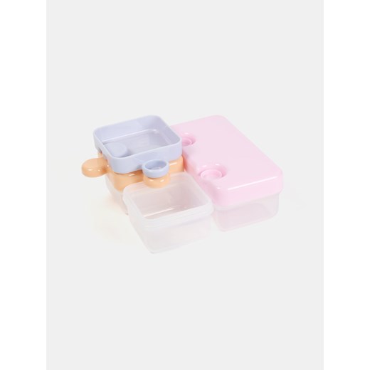 Sinsay - Lunch box z przegródkami i pojemnikami - różowy Sinsay One Size Sinsay