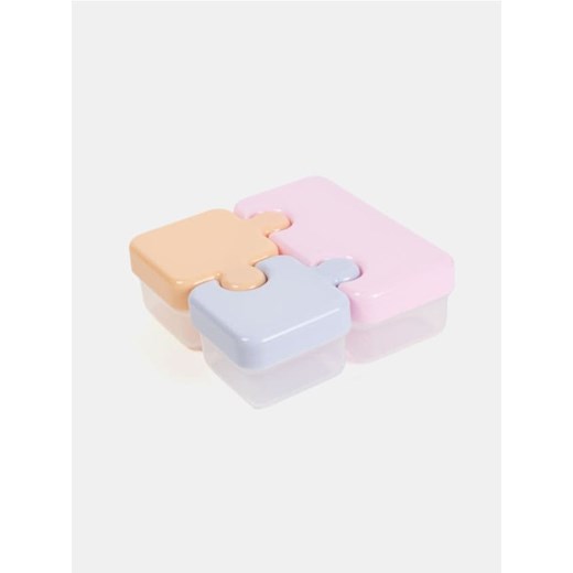 Sinsay - Lunch box z przegródkami i pojemnikami - różowy ze sklepu Sinsay w kategorii Pojemniki kuchenne - zdjęcie 183606088