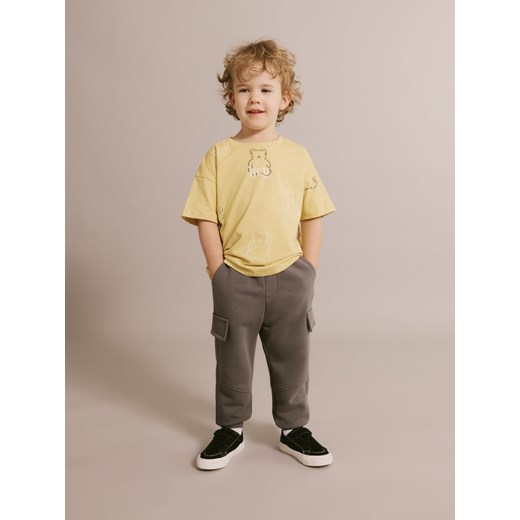 Reserved - T-shirt oversize z nadrukiem - kremowy ze sklepu Reserved w kategorii T-shirty chłopięce - zdjęcie 183608339