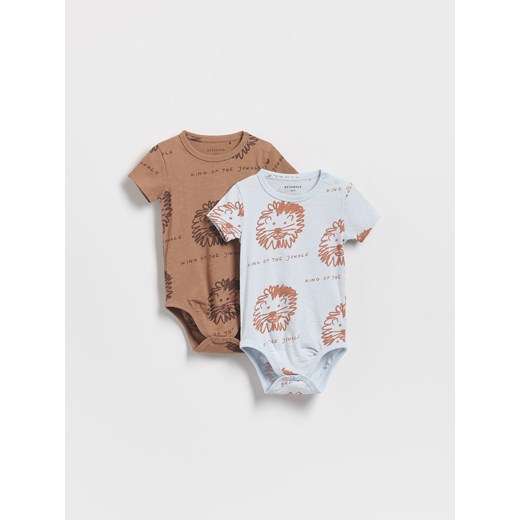 Reserved - Bawełniane body 2 pack - jasnoniebieski ze sklepu Reserved w kategorii Odzież dla niemowląt - zdjęcie 183608575