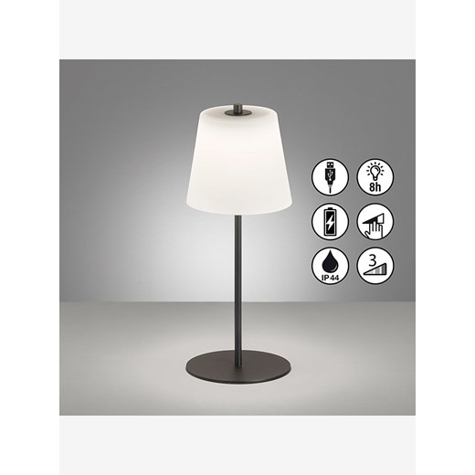 FH Lighting Lampa stołowa LED &quot;Marbella&quot; w kolorze czarno-białym - wys. 35 x Ø 14 cm ze sklepu Limango Polska w kategorii Lampy stołowe - zdjęcie 183609559