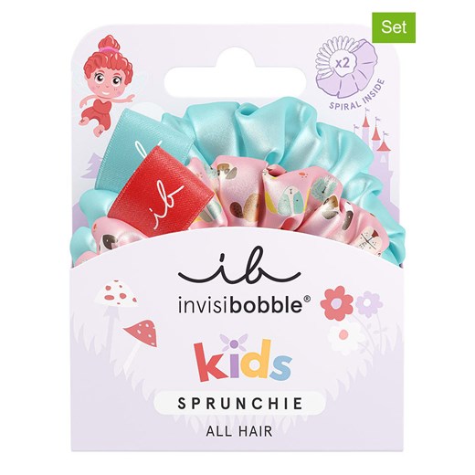 Invisibobble Gumki (4 szt.) &quot;Sprunchie&quot; w kolorze jasnoróżowo-turkusowym ze sklepu Limango Polska w kategorii Ozdoby do włosów dziewczęce - zdjęcie 183609687