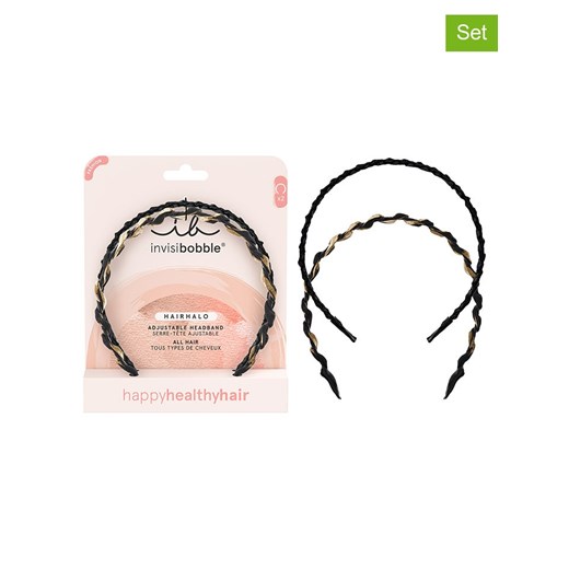 Invisibobble Opaski do włosów (4 szt.) &quot;Hairhalo&quot; w kolorze czarnym ze sklepu Limango Polska w kategorii Opaski dziecięce - zdjęcie 183609696