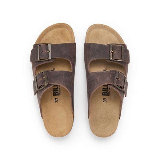 billowy Skórzane klapki w kolorze brązowym Billowy 41 okazja Limango Polska