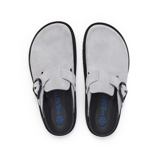 Klapki damskie Sabokets bez zapięcia szare 