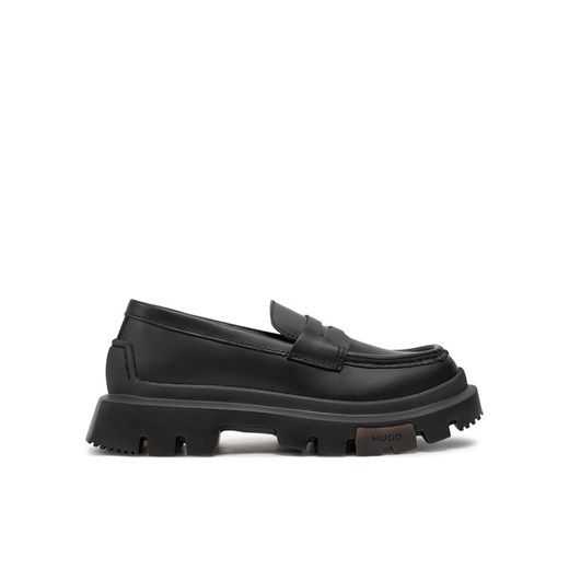 Loafersy Hugo Fabyan 50523315 Czarny ze sklepu eobuwie.pl w kategorii Lordsy damskie - zdjęcie 183611777