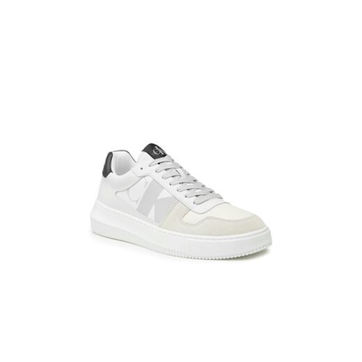 Sneakersy Calvin Klein Jeans Basket Cupsole Low Lth Mono YW0YW00876 Biały 44 eobuwie.pl