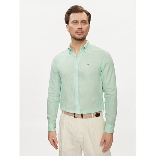 Tommy Hilfiger Koszula MW0MW34602 Zielony Regular Fit ze sklepu MODIVO w kategorii Koszule męskie - zdjęcie 183612466