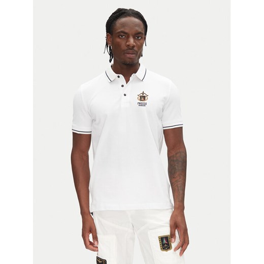 Aeronautica Militare Polo 251PO1850P191 Biały Slim Fit ze sklepu MODIVO w kategorii T-shirty męskie - zdjęcie 183612505