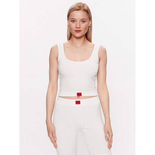 Hugo Koszulka piżamowa 50490639 Beżowy Slim Fit ze sklepu MODIVO w kategorii Piżamy damskie - zdjęcie 183612576