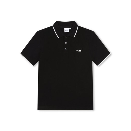 Boss Polo J25P26 S Czarny Regular Fit ze sklepu MODIVO w kategorii T-shirty chłopięce - zdjęcie 183612748