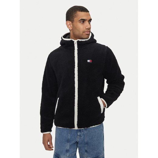 Tommy Jeans Kurtka przejściowa Teddy DM0DM19224 Czarny Regular Fit ze sklepu MODIVO w kategorii Kurtki męskie - zdjęcie 183612749