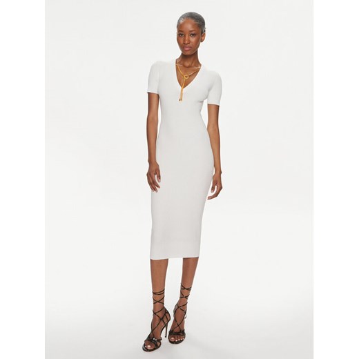 Elisabetta Franchi Sukienka codzienna AM-62S-41E2-V380 Biały Slim Fit ze sklepu MODIVO w kategorii Sukienki - zdjęcie 183612758
