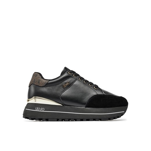 Liu Jo Sneakersy Maxi Wonder 84 BF4095 PX545 Czarny ze sklepu MODIVO w kategorii Buty sportowe damskie - zdjęcie 183612828