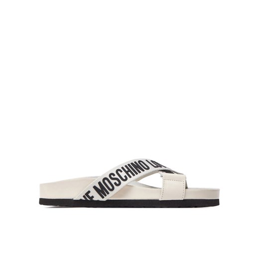 LOVE MOSCHINO Klapki JA28263G0IIX110A Écru ze sklepu MODIVO w kategorii Klapki damskie - zdjęcie 183612939