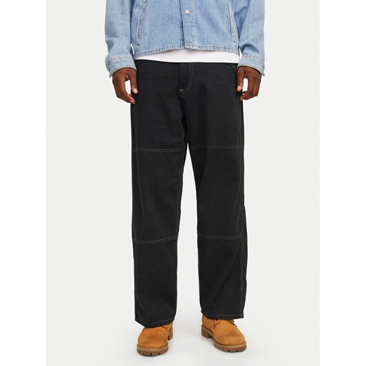 Jack&Jones Spodnie materiałowe Owen 12273515 Czarny Baggy Fit ze sklepu MODIVO w kategorii Spodnie męskie - zdjęcie 183612967