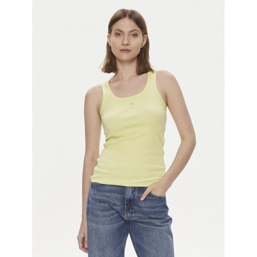 Pinko Top 100807 A0PU Żółty Slim Fit ze sklepu MODIVO w kategorii Bluzki damskie - zdjęcie 183613006