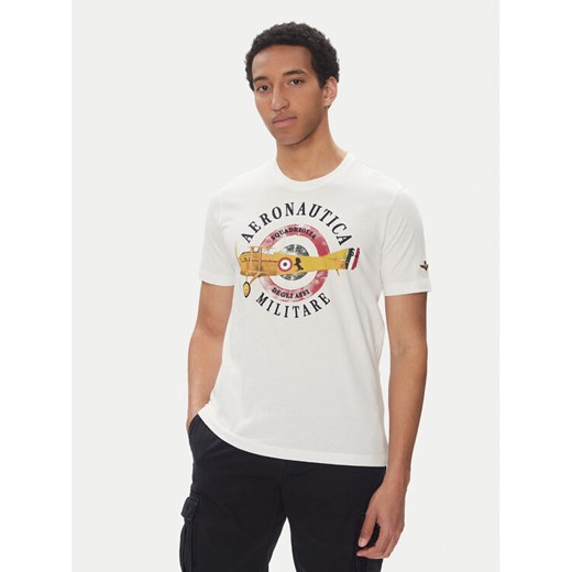 Aeronautica Militare T-Shirt 251TS2414J641 Biały Regular Fit ze sklepu MODIVO w kategorii T-shirty męskie - zdjęcie 183613035