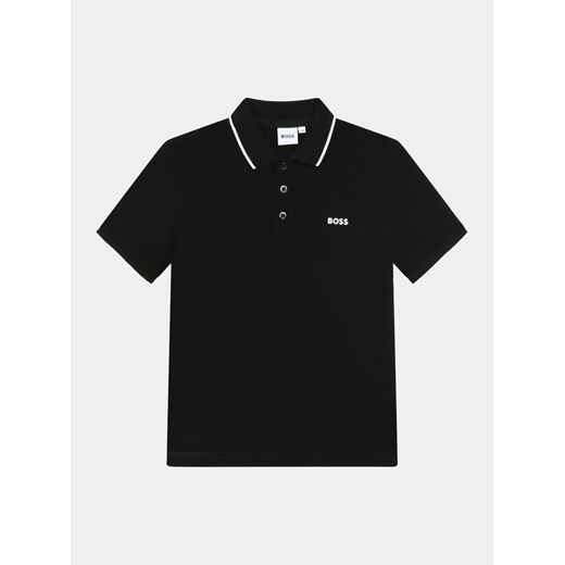 Boss Polo J25P26 M Czarny Regular Fit ze sklepu MODIVO w kategorii T-shirty chłopięce - zdjęcie 183613036