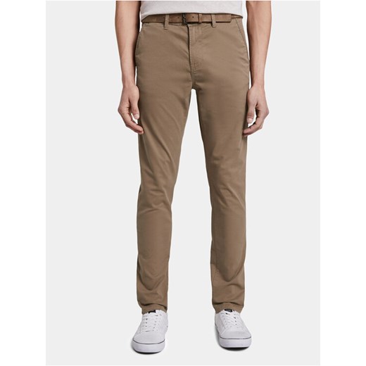 Tom Tailor Denim Chinosy 1008253 Beżowy Slim Fit ze sklepu MODIVO w kategorii Spodnie męskie - zdjęcie 183613049