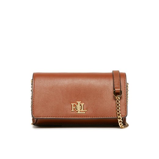 Torebka Lauren Ralph Lauren 432915377002 Brązowy ze sklepu eobuwie.pl w kategorii Kopertówki - zdjęcie 183619159