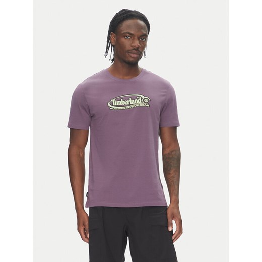 Timberland T-Shirt TB0A6DJY Fioletowy Regular Fit ze sklepu MODIVO w kategorii T-shirty męskie - zdjęcie 183620188