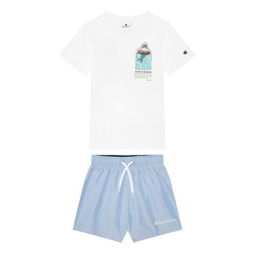 Champion Komplet t-shirt i spodenki 307063 Niebieski Regular Fit ze sklepu MODIVO w kategorii Komplety chłopięce - zdjęcie 183620199