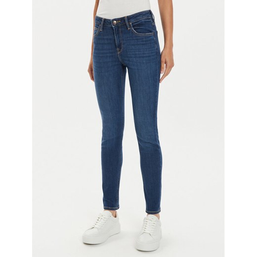 Lee Jeansy Scarlett 112354412 Niebieski Skinny Fit ze sklepu MODIVO w kategorii Jeansy damskie - zdjęcie 183620278