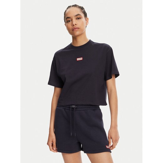 Hunter T-Shirt Leona HARW0070251 Granatowy Boxy Fit ze sklepu MODIVO w kategorii Bluzki damskie - zdjęcie 183620407