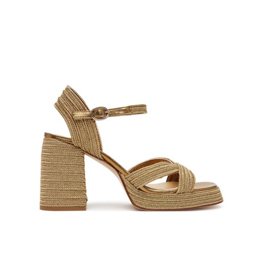 Castañer Espadryle Valle/142 023116 Złoty ze sklepu MODIVO w kategorii Espadryle damskie - zdjęcie 183620445
