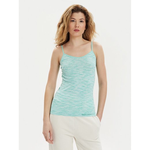 Brubeck Top CM1011W Zielony Slim Fit ze sklepu MODIVO w kategorii Bluzki damskie - zdjęcie 183620449