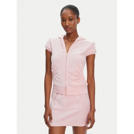 Juicy Couture Bluza Heritage JCGAS125021 Różowy Slim Fit ze sklepu MODIVO w kategorii Bluzy damskie - zdjęcie 183620469