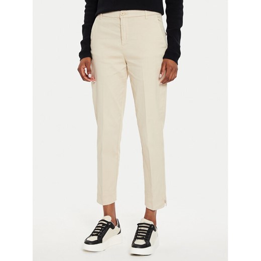 United Colors Of Benetton Chinosy 4CDR558R5 Beżowy Slim Fit ze sklepu MODIVO w kategorii Spodnie damskie - zdjęcie 183620486