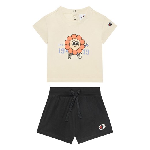 Champion Komplet t-shirt i spodenki 405117 Beżowy Regular Fit ze sklepu MODIVO w kategorii Odzież dla niemowląt - zdjęcie 183620487