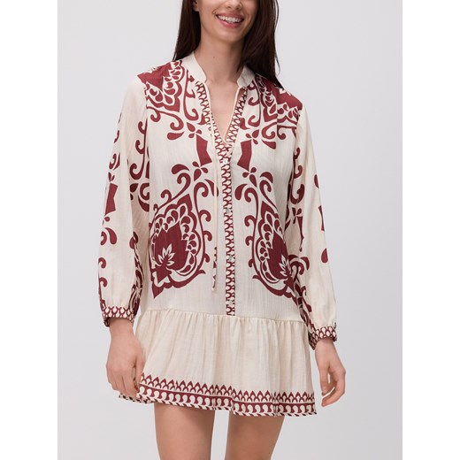 Reserved - Narzutka plażowa z wiskozą - brązowy Reserved L Reserved