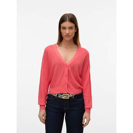 Czerwony sweter damski Vero Moda casualowy z wiskozy 