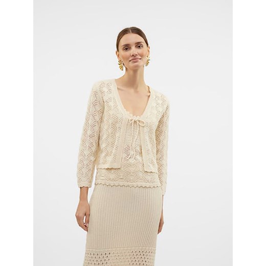 Sweter damski Vero Moda bawełniany w serek 