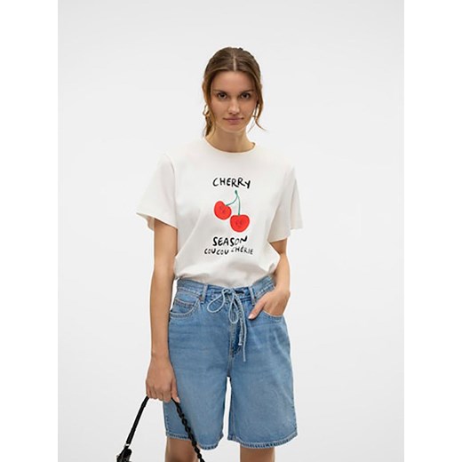 Vero Moda Koszulka w kolorze białym ze sklepu Limango Polska w kategorii Bluzki damskie - zdjęcie 183623716
