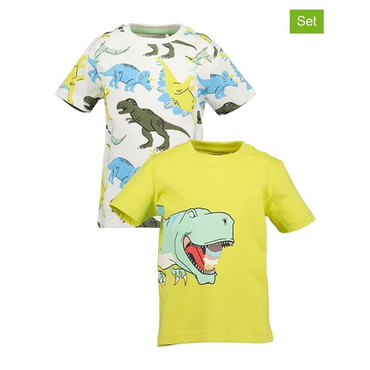 Blue Seven Koszulki (2 szt.) w kolorze żółto-oliwkowym ze wzorem ze sklepu Limango Polska w kategorii T-shirty chłopięce - zdjęcie 183624345