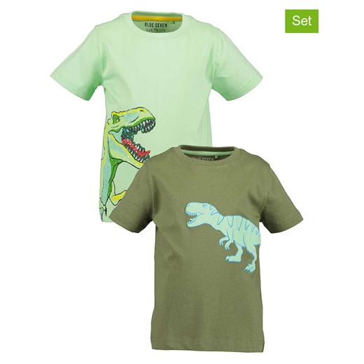 Blue Seven Koszulki (2 szt.) w kolorze zielonym ze sklepu Limango Polska w kategorii T-shirty chłopięce - zdjęcie 183624355