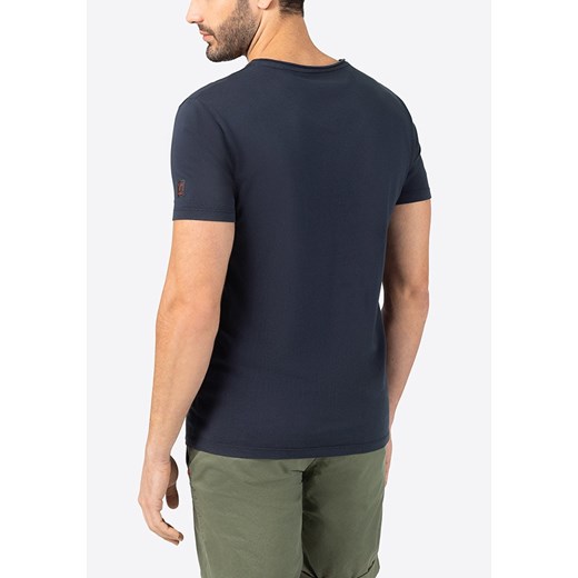 T-shirt męski Timezone niebieski bawełniany z krótkim rękawem casual 